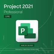 Microsoft Project 2021 Professional 5 PC License Green