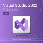 Microsoft Visual Studio 2022 Professional 5 PC License Purple