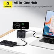 Baseus Qi2 7-in-1 USB-C Hub with Wireless Charger Black