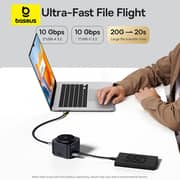 Baseus Qi2 7-in-1 USB-C Hub with Wireless Charger Black