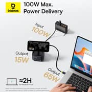 Baseus Qi2 7-in-1 USB-C Hub with Wireless Charger Black