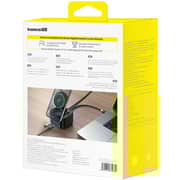 Baseus Qi2 7-in-1 USB-C Hub with Wireless Charger Black