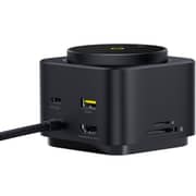 Baseus Qi2 7-in-1 USB-C Hub with Wireless Charger Black