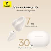 Baseus A00079500223 Bass 15 Clip True Wireless Earbuds White