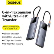 Baseus Metal Gleam Series II 6-in-1 Usb Hub