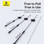 Baseus Bright Mirror 2-in-1 Type-C To C+C Cable 1m Black