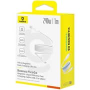 Baseus PicoGo Magnetic Fast Charging Type-C To Type-C Cable 1m White