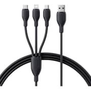Baseus 3-in-1 USB To Micro USB+Lightning+USB-C Fast Charging Cable 0.8m Cosmic Black