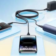 Baseus 3-in-1 USB To Micro USB+Lightning+USB-C Fast Charging Cable 0.8m Cosmic Black