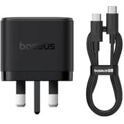 Baseus Type-C + USB-A Power Adapter 1m Black