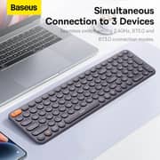Baseus K01B Wireless Tri-Mode Keyboard Grey