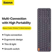 Baseus K01B Wireless Tri-Mode Keyboard Grey