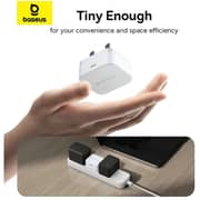 Baseus Palm C To C Fast Charger 1m Moon White