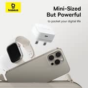 Baseus Palm C To C Fast Charger 1m Moon White