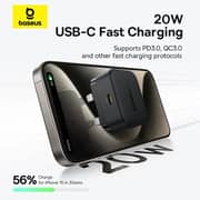 Baseus Palm Fast Charging Wall Charger 1m Black