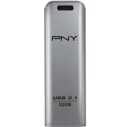PNY Elite Steel Metal Flash Drive USB 3.1 32GB Silver FD32GESTEEL31G-EF