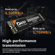 Dato Internal M.2 NVMe SSD PCIe 512GB Black DP700SSD