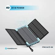 Powerology Solar Power Bank 16000mAh Black PPBCHA70-BK