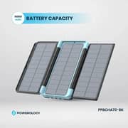 Powerology Solar Power Bank 16000mAh Black PPBCHA70-BK