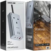Green Lion GaN Premium Wall AC Socket 1.5m Grey