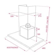 TEKA Wall-Mounted Cooker Hood with Push Button Control - DSH 986