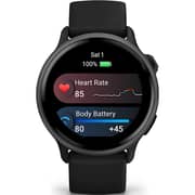 Garmin Vivoactive 6 30.4mm AMOLED Touchscreen Display, Fitness Smartwatch, Slate with Black Band