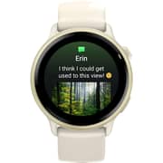 Garmin Vivoactive 6 30.4mm AMOLED Touchscreen Display, Fitness Smartwatch, Lunar Gold with Bone Band