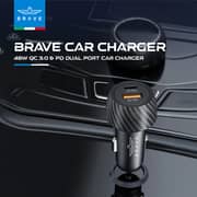Brave QC 3.0 Port Car Charger Black