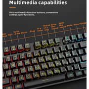 Jertech 4-in-1 Keyboard Mouse Headphone Mouse Pad Black