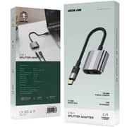 Green Lion 2-in-1 Splitter Adapter Grey