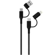 Green Lion Braided 4-in-1 Fast Charging Cable 1.2m Black