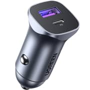 Ugreen USB-A + USB-C Dual Port Car Charger Grey