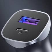 Ugreen USB-A + USB-C Dual Port Car Charger Grey