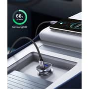 Ugreen USB-A + USB-C Dual Port Car Charger Grey