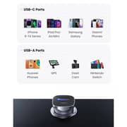 Ugreen USB-A + USB-C Dual Port Car Charger Grey