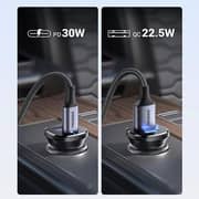 Ugreen EC305 Dual Port Fast Car Charger 30W, Compact, Grey