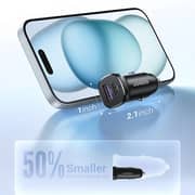 Ugreen EC305 Dual Port Fast Car Charger 30W, Compact, Grey