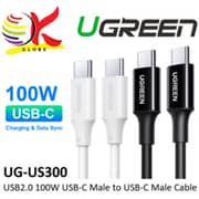 Ugreen US300 USB-C to USB-C 5A Fast Charging Data Cable 2M – White