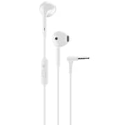CellularLine Voice Capsule 3.5mm Wired Earphones with Mic, White-AUCAPSULE2W