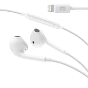 CellularLine Eagle Lightning Stereo Earphones, Premium Sound, White-AUEAGLEMFIIPHW