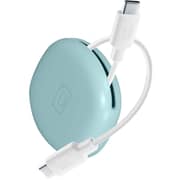 CellularLine 1M USB-C to USB-C Charging Cable with Carry Bag, White-USBDATABAGC2CB