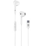 CellularLine USB-C Stereo In-Ear Headset, Crystal Clear Audio, White-AUCAPSULETYPECW
