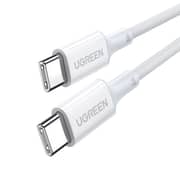 سلك يوجرين USB-C / USB-C PD و100 واط 1 متر لون أبيض US557