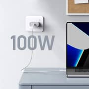 سلك يوجرين USB-C / USB-C PD و100 واط 1 متر لون أبيض US557