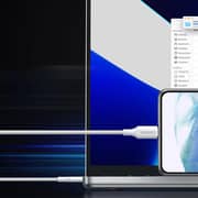 سلك يوجرين USB-C / USB-C PD و100 واط 1 متر لون أبيض US557