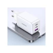 Ugreen USB A/C Wallcharger Nexode Dual C1xUSB-A, 65W, GaN, White -CD244