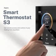 Aqara S3 Smart Zigbee LED Thermostat with Touch Screen, Temperature & Humidity Sensors, Black