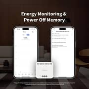 Aqara Dual Relay Module T2 with Matter Support, Smart Home Integration, White