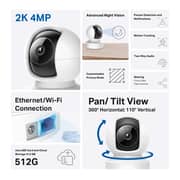 TP-Link Tapo Pan/Tilt Smart Security Camera 2K QHD - White - Tapo C222