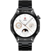 Swiss Military Smart Watch, Black Metal Strap, Fitness & Health Tracker